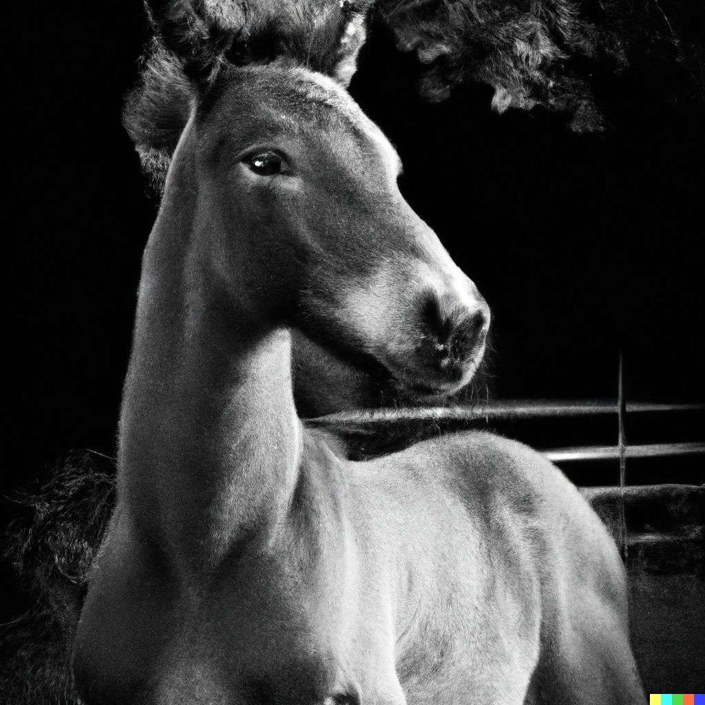 a horse, photograph taken by Peter Lindbergh